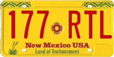NM license plate 177RTL
