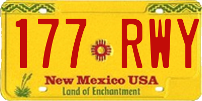 NM license plate 177RWY