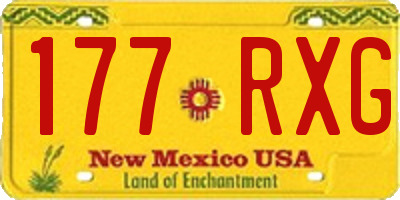NM license plate 177RXG