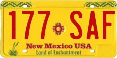 NM license plate 177SAF