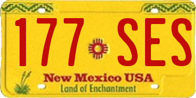 NM license plate 177SES