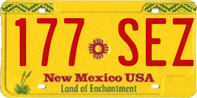 NM license plate 177SEZ