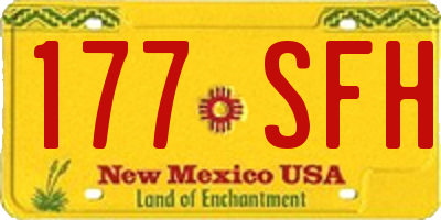 NM license plate 177SFH
