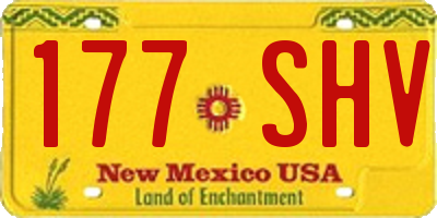 NM license plate 177SHV