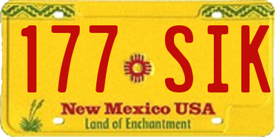 NM license plate 177SIK