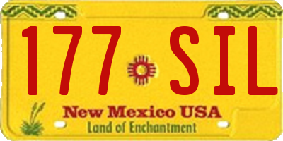 NM license plate 177SIL