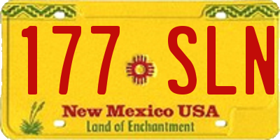 NM license plate 177SLN