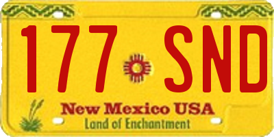 NM license plate 177SND