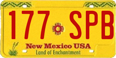 NM license plate 177SPB