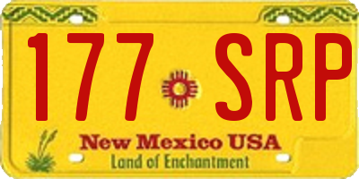 NM license plate 177SRP