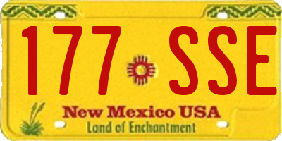 NM license plate 177SSE