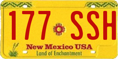 NM license plate 177SSH