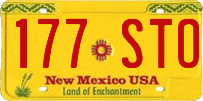 NM license plate 177STO