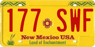 NM license plate 177SWF