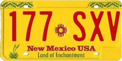 NM license plate 177SXV