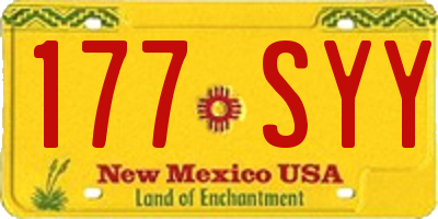 NM license plate 177SYY