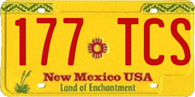 NM license plate 177TCS