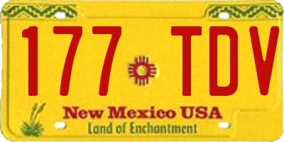 NM license plate 177TDV