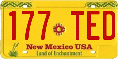NM license plate 177TED