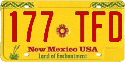 NM license plate 177TFD