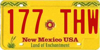 NM license plate 177THW