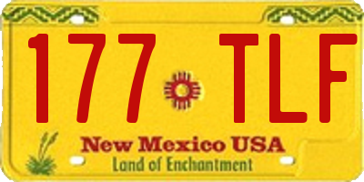 NM license plate 177TLF