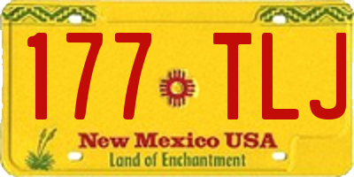 NM license plate 177TLJ
