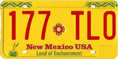 NM license plate 177TLO