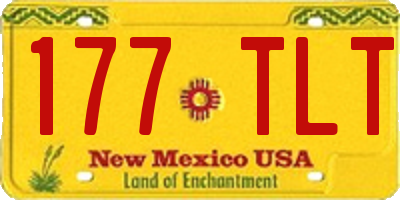 NM license plate 177TLT