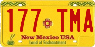NM license plate 177TMA