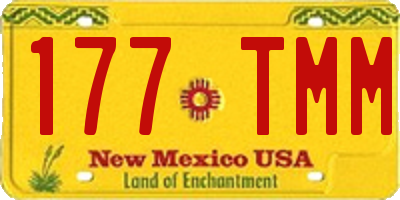NM license plate 177TMM