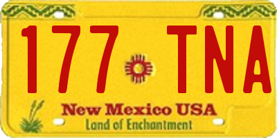 NM license plate 177TNA