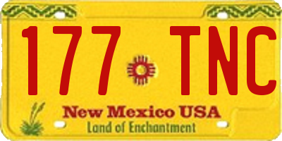 NM license plate 177TNC