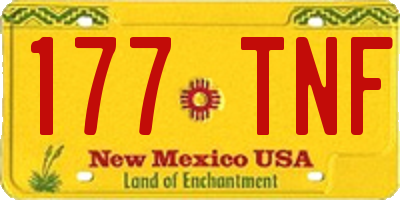 NM license plate 177TNF