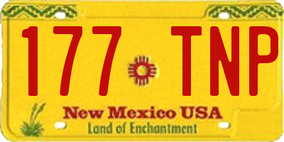 NM license plate 177TNP