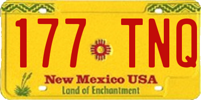 NM license plate 177TNQ