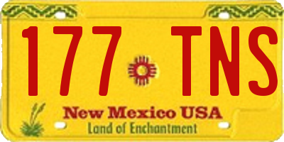 NM license plate 177TNS