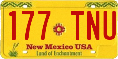 NM license plate 177TNU
