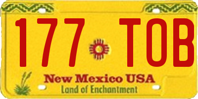NM license plate 177TOB