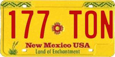 NM license plate 177TON