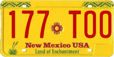 NM license plate 177TOO