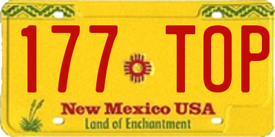 NM license plate 177TOP