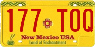 NM license plate 177TOQ