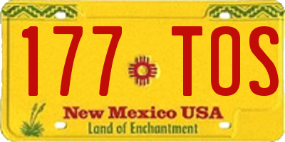 NM license plate 177TOS