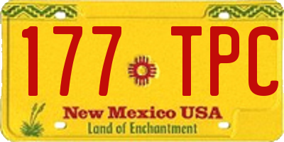 NM license plate 177TPC