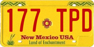 NM license plate 177TPD