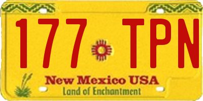 NM license plate 177TPN