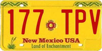 NM license plate 177TPV