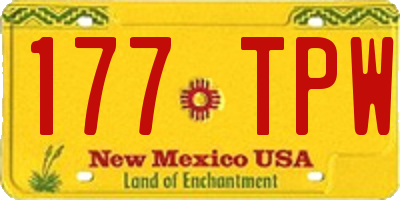 NM license plate 177TPW