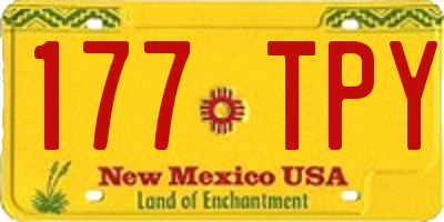 NM license plate 177TPY